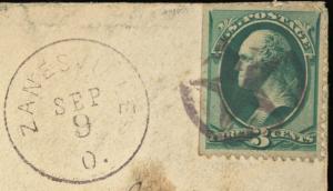 ZANESVILLE, OHIO  STAR IN CIRCLE FANCY CANCEL Cover