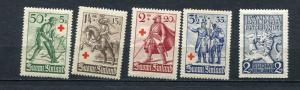 Finland 1940 Sc B39-40  Mi 222-226 MH Red Cross 3746