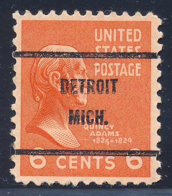 Detroit MI, 811-61 Bureau Precancel, 6¢ JQ Adams