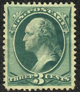 US #184 SCV $360. XF-SUPERB mint hinged, a well centered stamp, not commonly ...