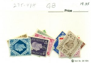 GREAT BRITAIN #235-48, Mint Hinged, Scott $19.35