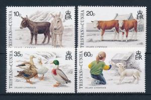 [34728] Tristan da Cunha 1994 Animals Livestock Donkey Cow Ducks Lamb MNH