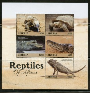 LIBERIA  2019  REPTILES SHEET MINT NEVER HINGED