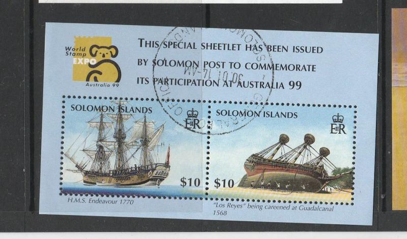 Solomons 1999 Australia 99, ships, MS, VFU/CTO SG 923