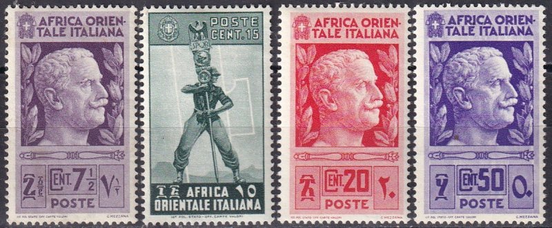 Italian East Africa #3, 5-6, 10 F-VF Unused  CV $9.75  (Z2955)