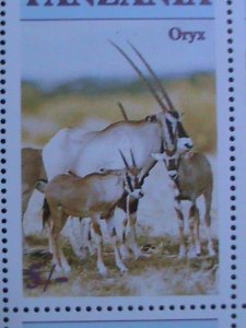 TANZANIA-ENDANGER ANIMALS SPECIES -MNH- S/S-VF  WE SHIP TO WORLD WIDE.