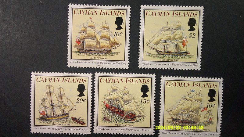 Cayman Islands 1994 Ships Scott# 688-692 complete MNH XF set of 5