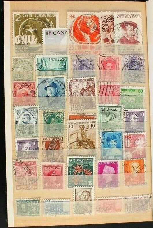 Wordwide Stamp Collection Lot of 560 MNH, MH & Used  Vintage Stock Book