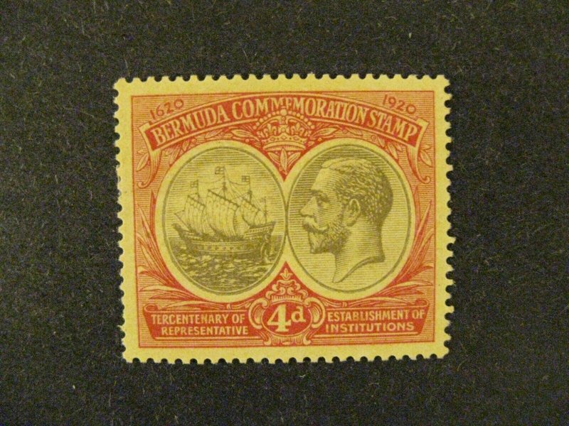 Bermuda #59 mint hinged light pencil mark on gum a22.9 6058