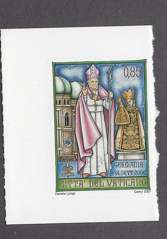 Vatican City, 1370, Travels Pope Benedict SA Single,**MNH**