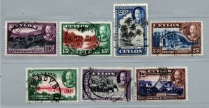 Ceylon - SG# 372 - 378 Used      /      Lot 0222069