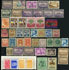 ECUADOR Postage Latin America Stamp Collection Used Mint LH