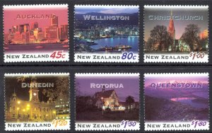 New Zealand Sc# 1249-1254 MNH 1995 Night Views