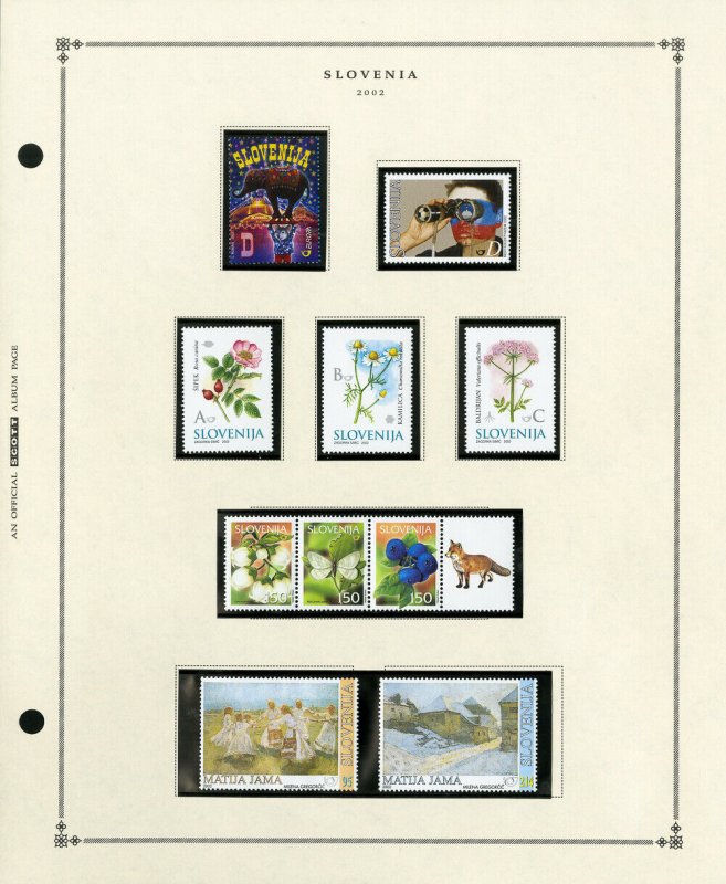 Slovenia All Mint NH 1997 to 2003 PO Fresh Stamp Collection