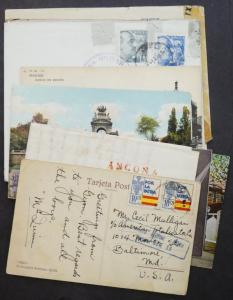 EDW1949SELL : SPAIN Interesting group of 13 covers or Post Cards.