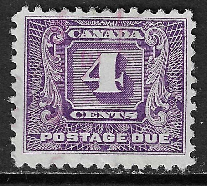 CANADA - #J8 - 4c POSTAGE DUE SECOND ISSUE USED STAMP