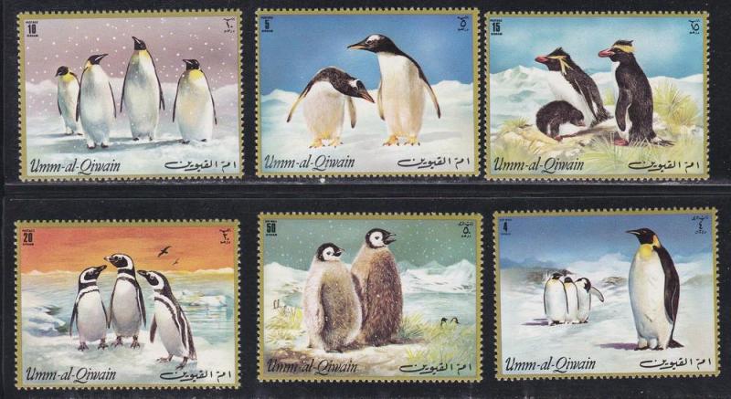 Umm Al Qiwain M # 630A-635A, Penguins, NH Set