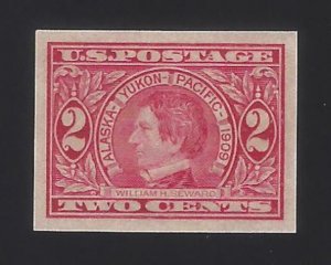 US #371 1909 Carmine Wmk 191 Imperf MNH VF Scv $35