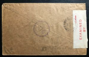 1944 New Zealand Military Post Office Censored Cover To Pretoria South Africa