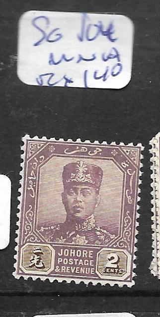  MALAYA JOHORE (PP1001B) 2C  SG 104   MNH