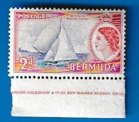 BERMUDA SCOTT#146 1953 SPEED SAILING BOAT VICTORY II - MNH/W TAB
