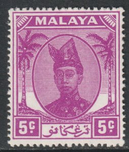 Malaya Trengganu Scott 68 - SG71, 1949 Sultan 5c MH*