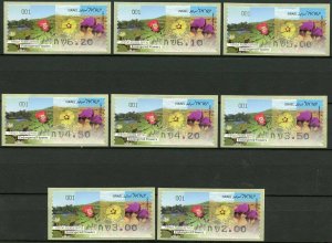 ISRAEL 2013  ENDANGERED  FLOWERS SIMA SET OF 8 LABELS #001  TEL AVIV  MINT NH