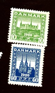 DENMARK #159-160 MINT FVF OG HR Cat $77