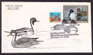 1989 Federal Duck Stamp Sc RW56 $12.50 FDC with JB cachet (M8