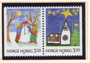 Norway Sc 986-987 1990 Christmas stamp set mint NH