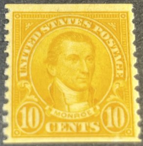 U.S.# 603-MINT/HINGED--SINGLE--ORANGE--1924(LOTG52)