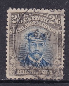 Rhodesia Scott 133c, 1922 KGV Admiral 2/6 Perf 14, Die II, VF Used Scott $80