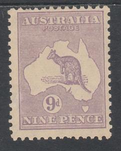 AUSTRALIA 1929 KANGAROO 9D SMALL MULTI WMK 