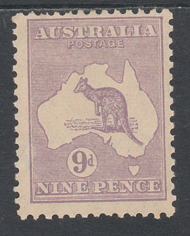 AUSTRALIA 1929 KANGAROO 9D SMALL MULTI WMK 