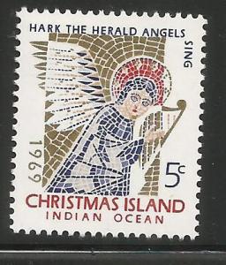 CHRISTMAS ISLAND 34 MNH CHRISTMAS ISSUE 1969