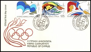 Cyprus 535-537 U/A FDC