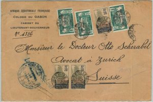 61298 - GABON - POSTAL HISTORY - LETTER to SWISS 1932 - VERY NICE!-