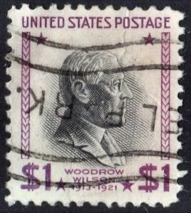 SC#832 $1.00 Woodrow Wilson (1938) Used*