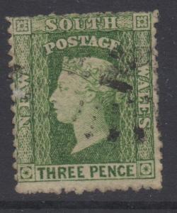 *Australia New South Wales #37c Used, Fine, Nibbed Perfs Right Top Left