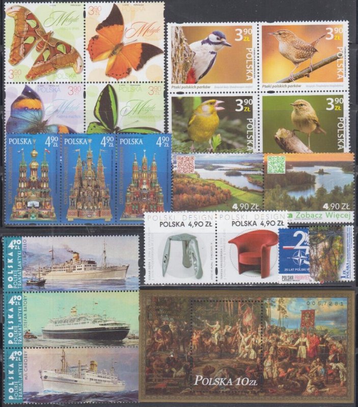 Poland   2024  MNH   Complete Year set  56 Stamps + 6 Souvenir sheets