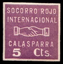 Spain Scott Spanish Civil War Charity Label Unused lightly hinged.