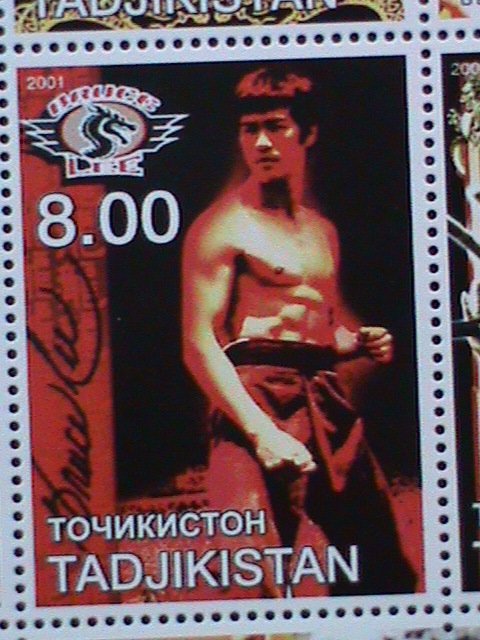 TAJIKISTAN STAMP-2001  BRUCE LEE- MOVIE STAR MNH STAMP SHEET -RARE