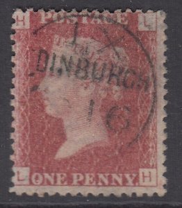 SG 43 1d rose-red plate 148. Very fine used with an Edinburgh CDS