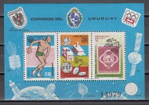 Uruguay, Scott Cat. C423. Olympiques, U.I.T & U. P.U.Montré sur S/Feuille