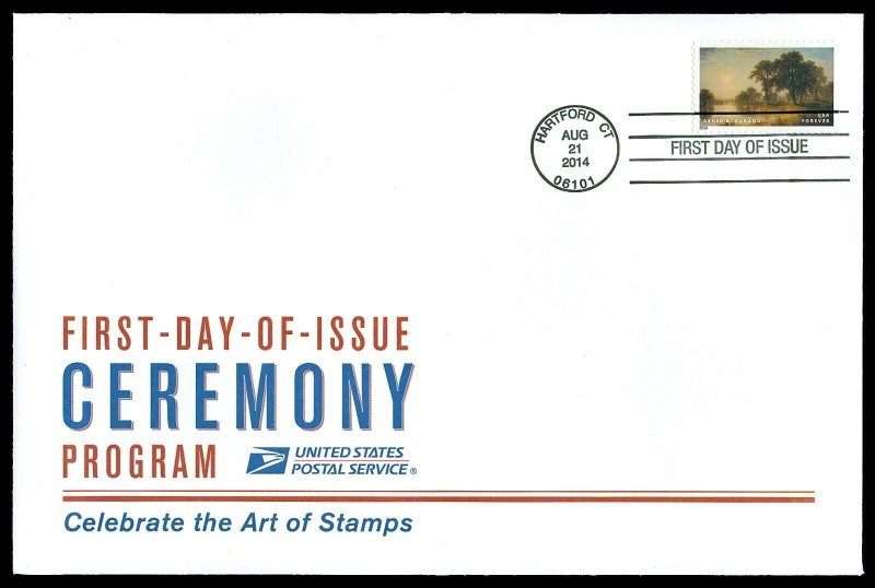 Scott 4918 Forever Hudson River Sch First Day Cover with Ceremony Program Insert