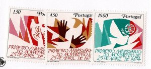 Portugal #1247-9 MNH complete Movement