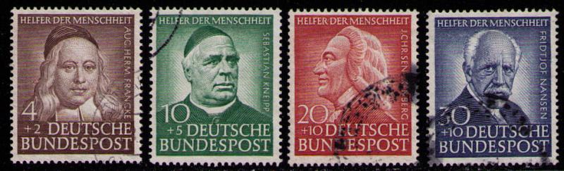 Germany #B334-B337 F-VF Used 1953 Set of 4