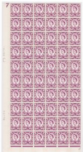 Sg XS19 6d Scotland 2 x 8mm Cyl 4 No Dot perf F/L(I/E) 1/4 sheet UNMOUNTED MINT