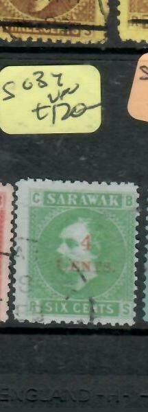 SARAWAK  (P2204B)  BROOK  4C/6C  SG  34     VFU