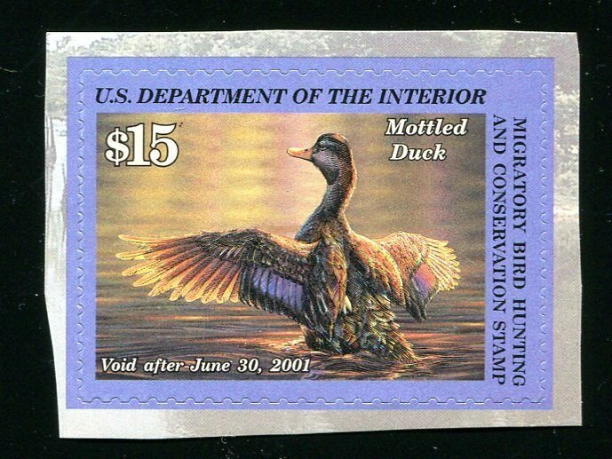 US Duck Stamp # RW67a Mint OG NH  Mottled Duck 2000 Trimmed